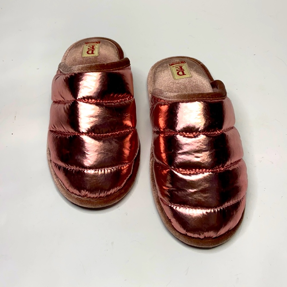 Metallic Pink Slippers